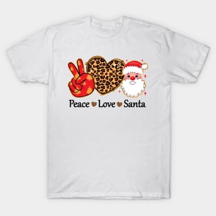 Peace Love Santa Christmas T-Shirt